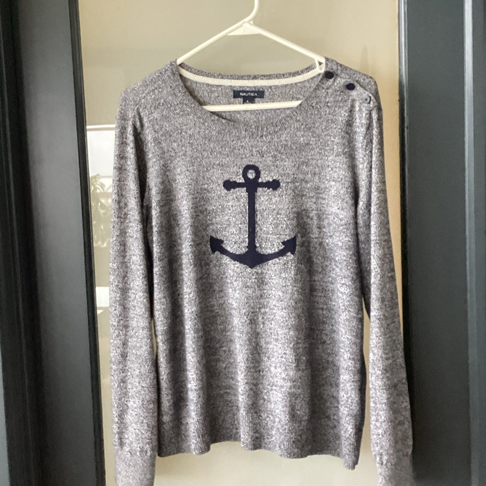 NAUTICA Top with long cuffed sleeves and button detail